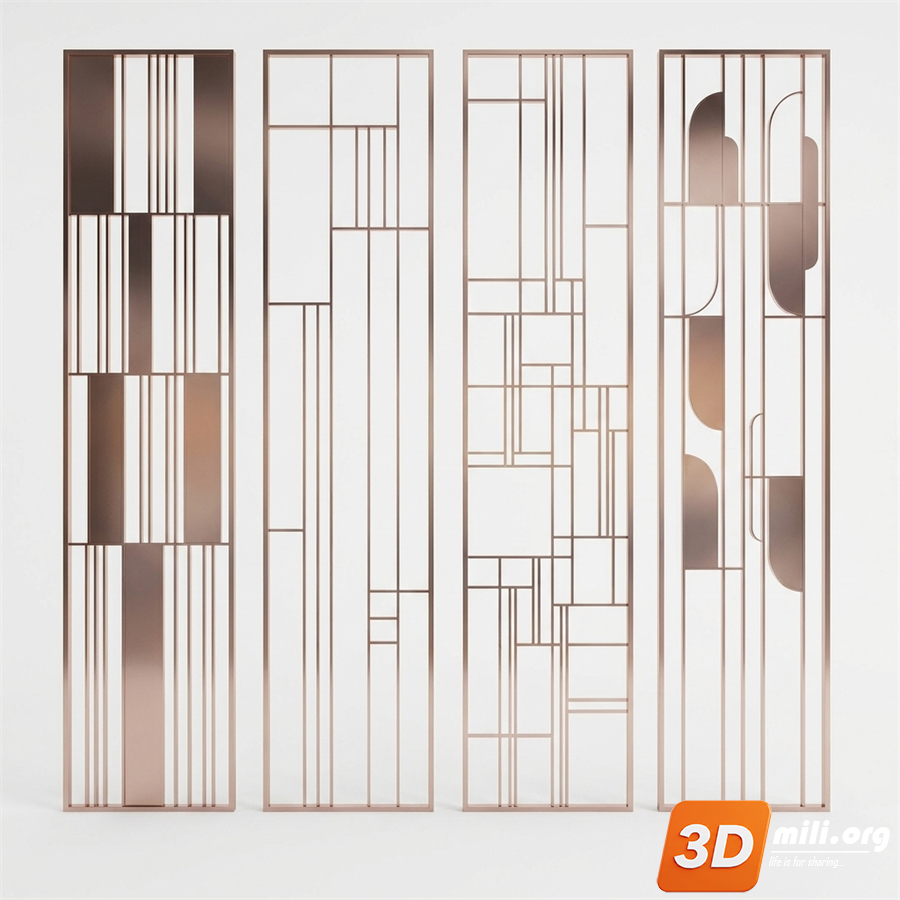 Folding screen Skp Files 